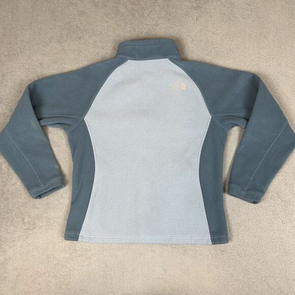 North Face Fleece Jacket Womens Small Gray Full Zip Sweater Outdoors Zip Pocket - Picture 2 of 10